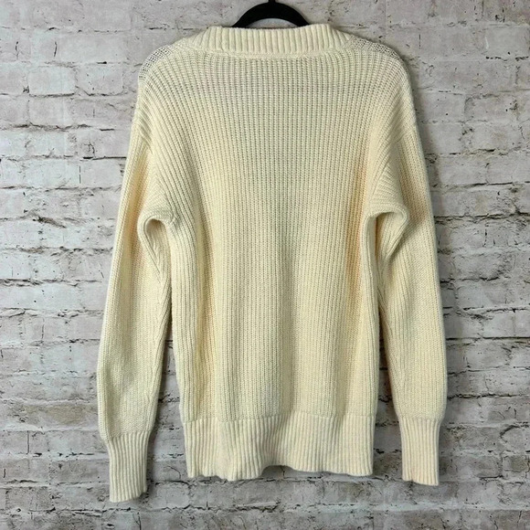 Faherty Women's XS Cuddle Cardigan Sweater Button Front Cream Cotton Nylon - Picture 5 of 6